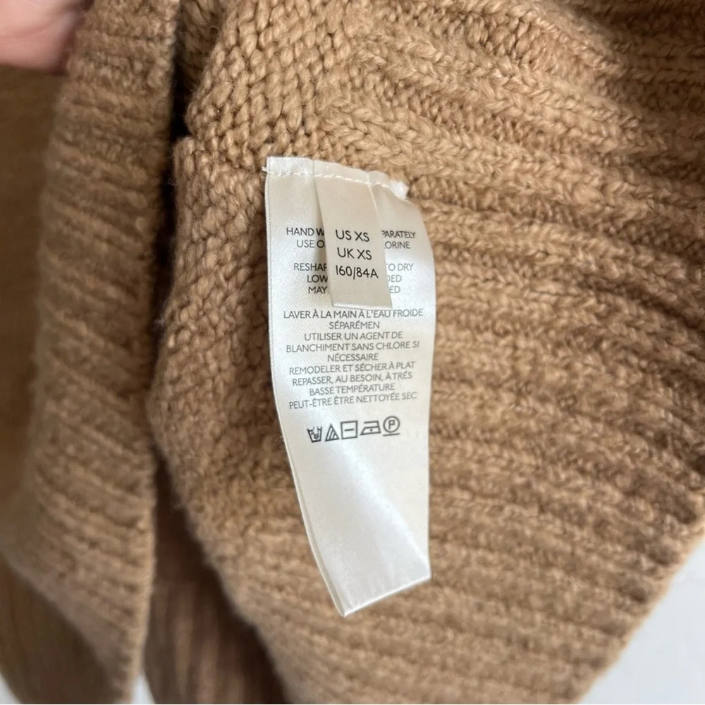 Free People Brookside Tunic Sweater Camel Tan Knit Oversized Sweater